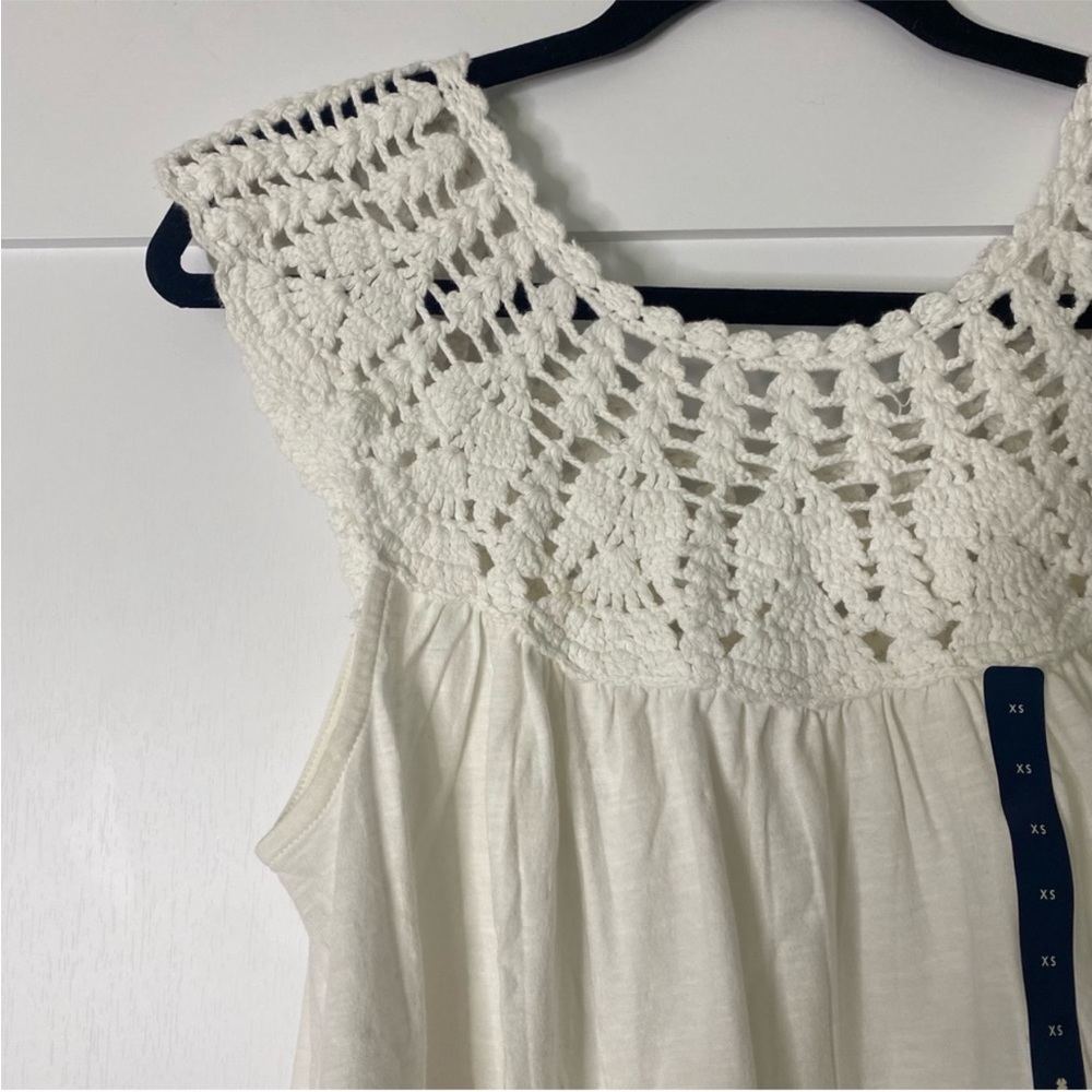 Lucky Brand white crochet cotton shirt blouse - Picture 4 of 11